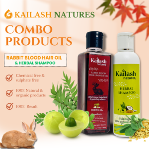 RABBITBLOOD HAIR OIL (200ML) & HERBAL SHAMPOO (200ML)