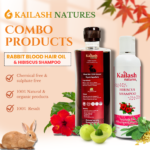 RABBIT BLOOD HAIR OIL (200ML) & HIBISCUS SHAMPOO (200ML)