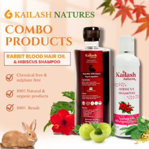 RABBIT BLOOD HAIR OIL (200ML) & HIBISCUS SHAMPOO (200ML)